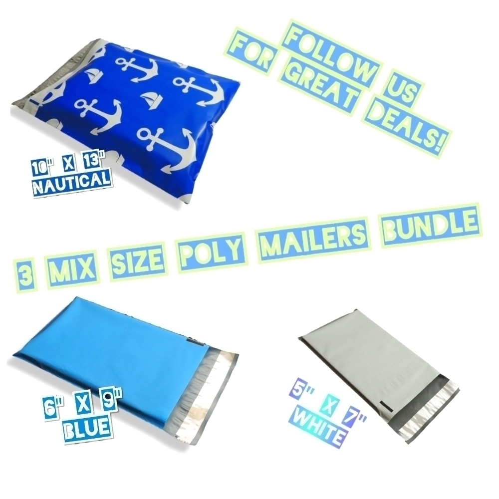 70 Mix Size Poly Mailer Bundle (5x7, 6x9 …